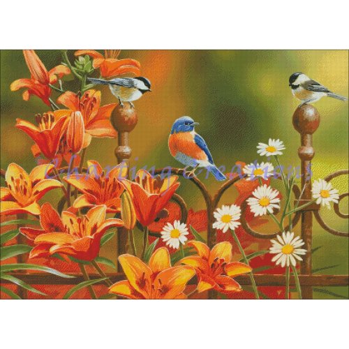 (image for) Rusty Fence And Lilies